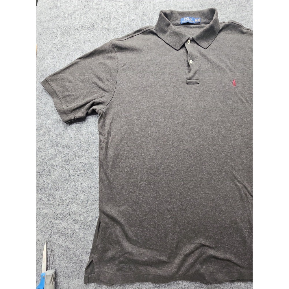 Polo Ralph Lauren Polo Shirt Mens XXL 2XLT Gray Short Sleeve - Picture 3 of 14